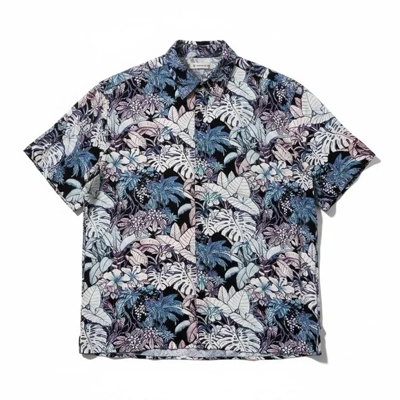 Cubavera Mens Cabana Shirt Hawaiian Colorful Viscose Short Sleeve XL Tropical - Picture 1 of 3